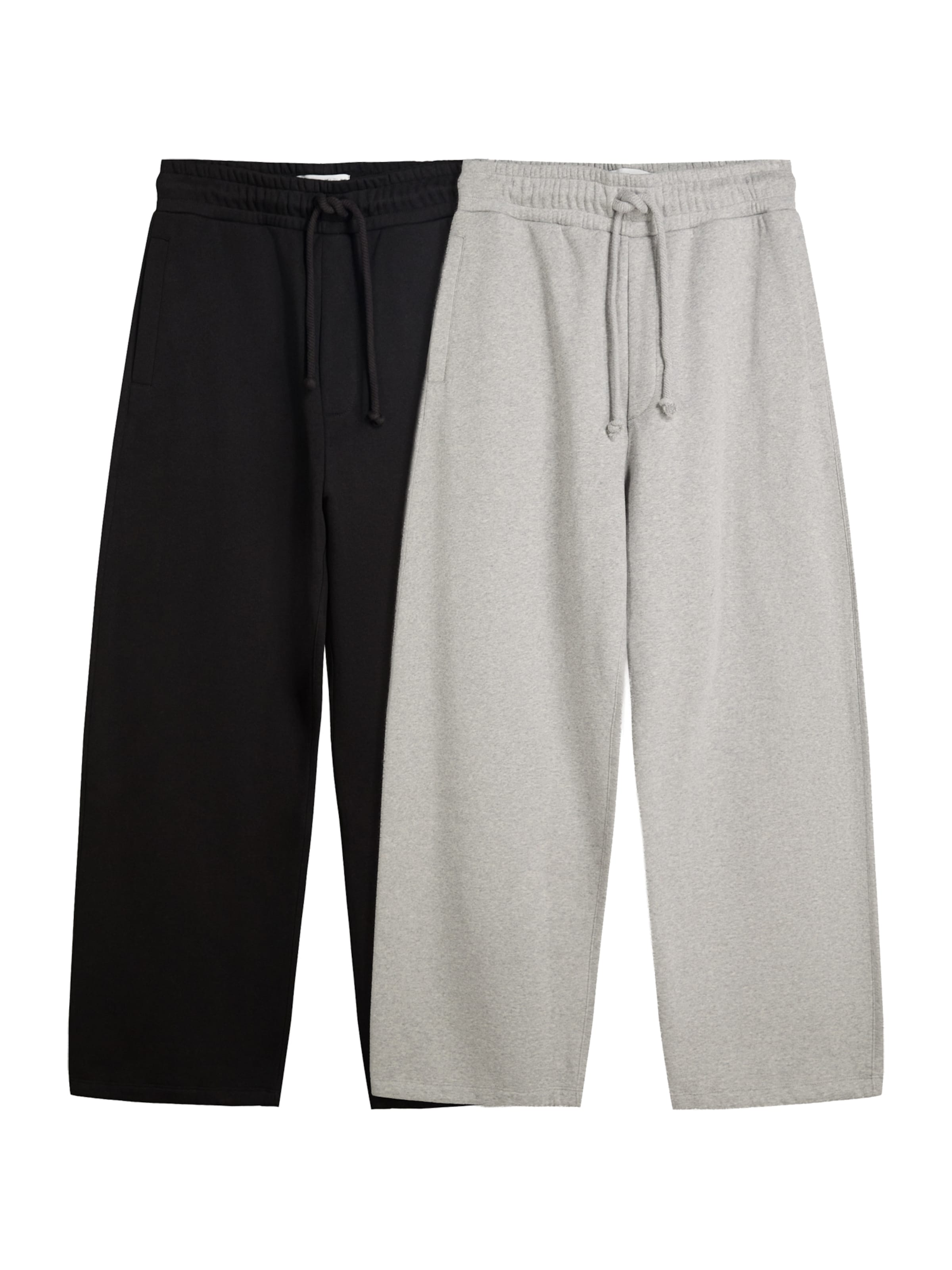 Bershka Baggy Панталон в сиво: отпред