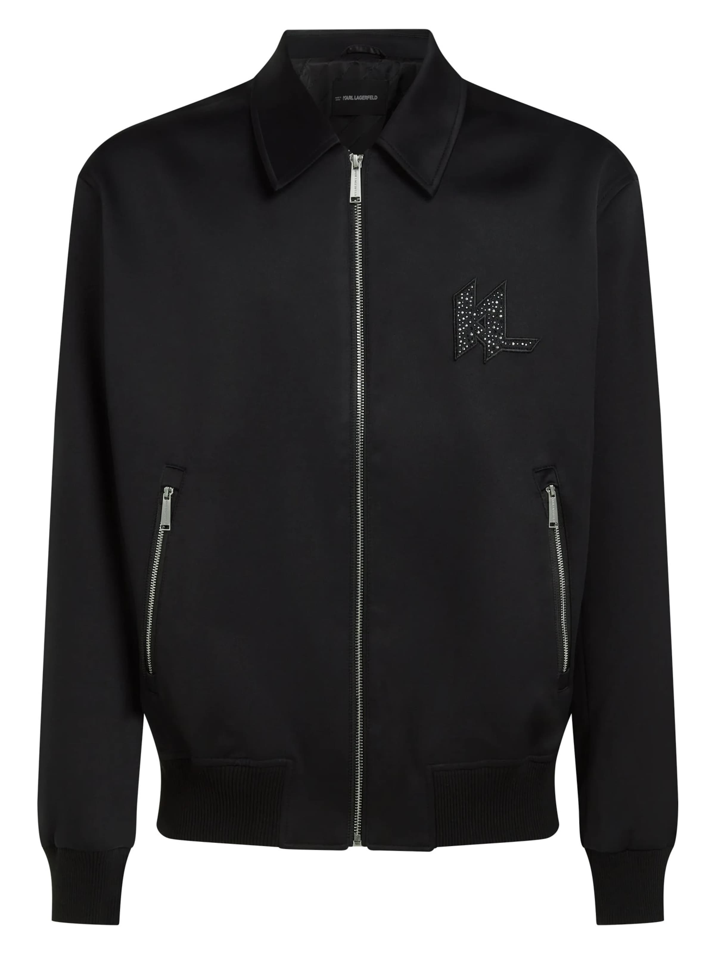 Karl Lagerfeld Jacke in Schwarz: Vorderseite