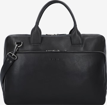 Borsa portadocumenti 'Vintage Larry' di Plevier in nero: frontale