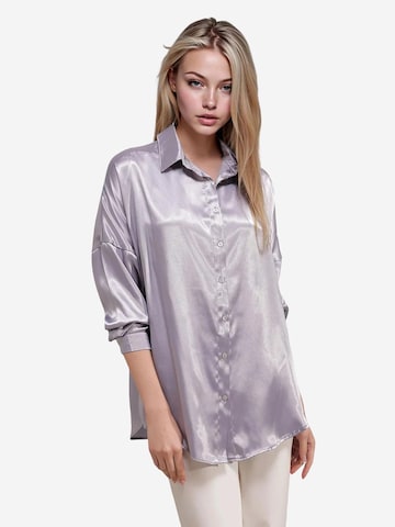 Bigdart - Camisa oversized em roxo: frente