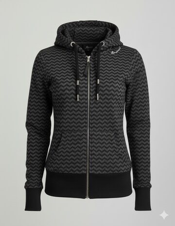 Ragwear Zip-Up Hoodie in Black