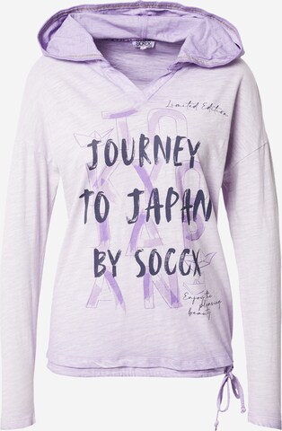 T-shirt Soccx en violet : devant