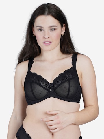 Invisible Soutien-gorge 'Clara Lace' SugarShape en noir : devant