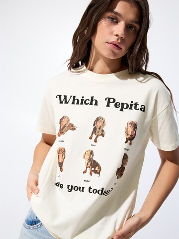 Pull&Bear Tričko – béžová