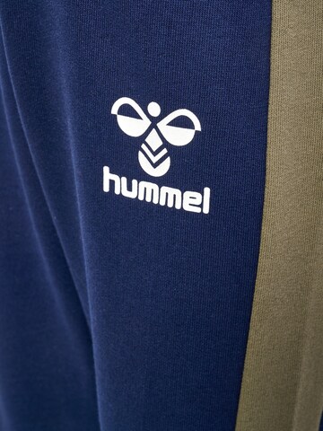 Hummel Tapered Pants in Blue: front
