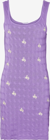 Noisy may Pletené šaty - fialová: predná strana