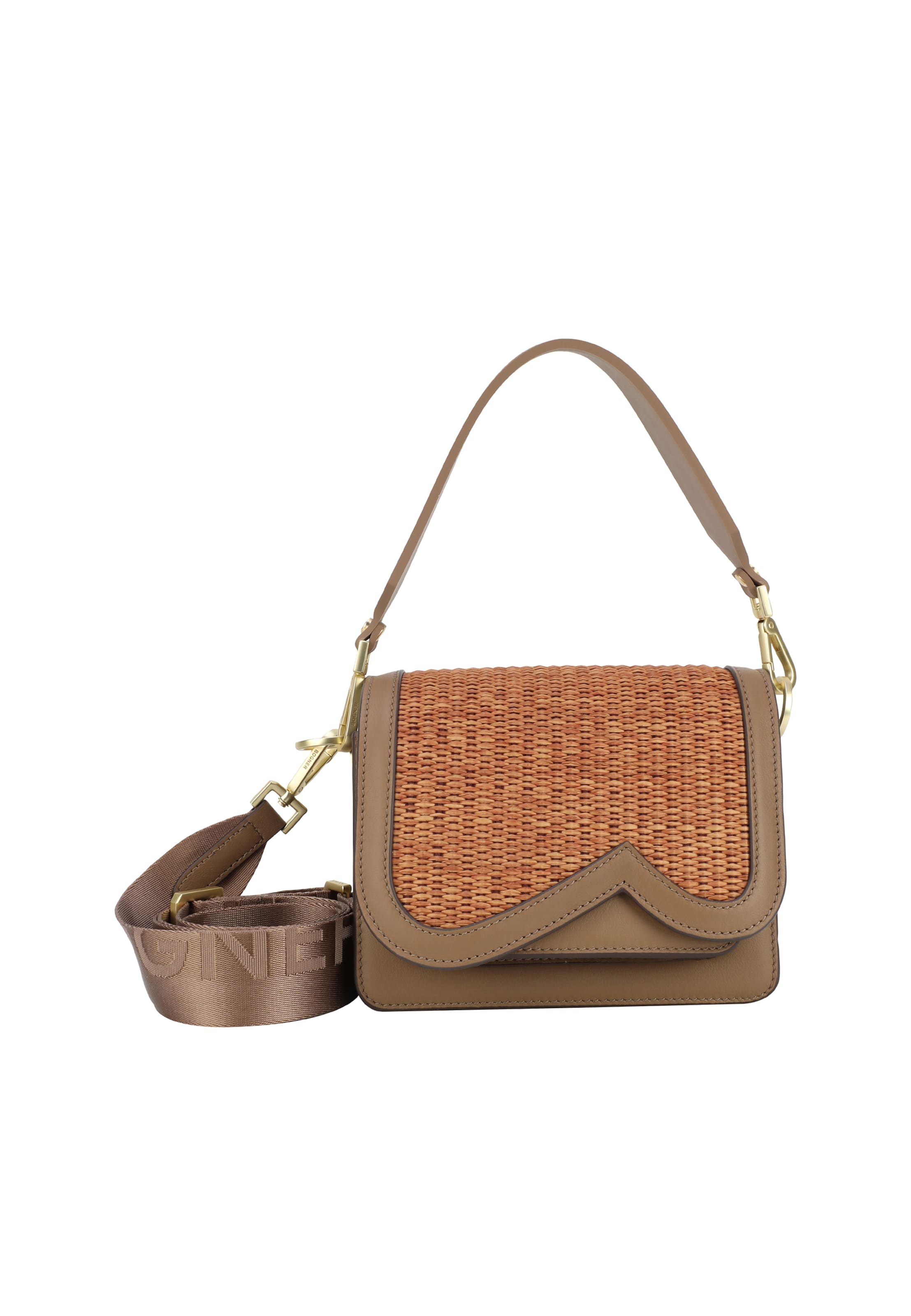 BOGNER - Bolso de mano 'Bex Rafia Eartha' en marrón: frente