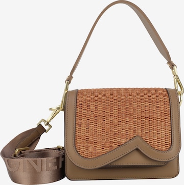 BOGNER Shoulder Bag 'Bex Rafia Eartha' in Brown: front