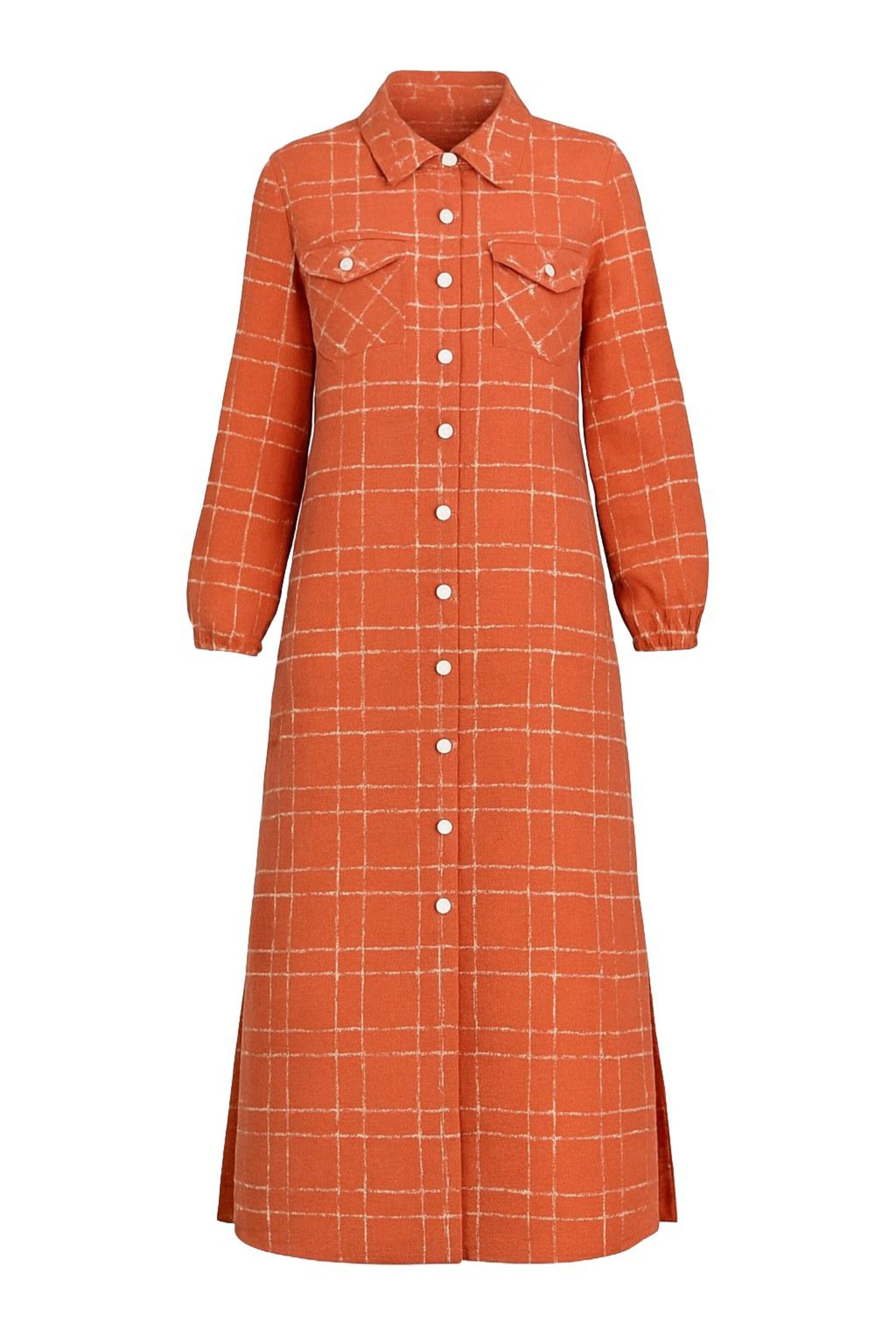 Manteau mi-saison MODAMIHRAM en orange : devant