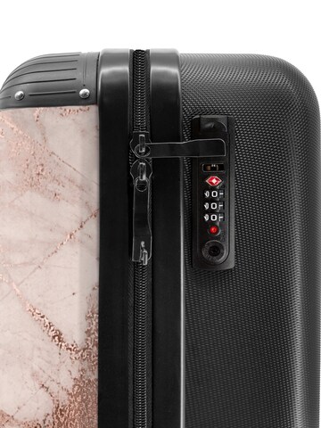 NoBoringSuitcases Cart 'Marmor - Roségold - Luxe - Glitzer - Marmoroptik' in Gold