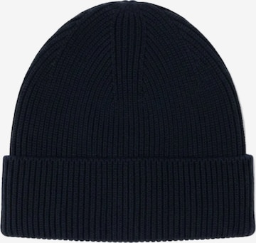 GOBI Cashmere Mütze 'Ribbed Chunky Beanie' in Blau: Vorderseite