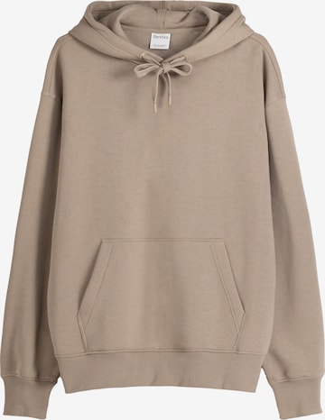 Sweat-shirt Bershka en beige : devant