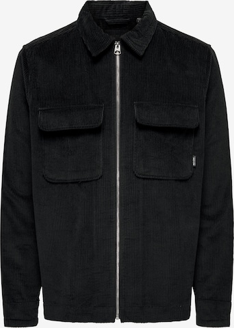 Veste mi-saison 'Luis' Only & Sons en noir : devant