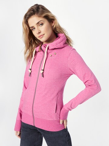 Ragwear Bluza rozpinana 'PAYA' w kolorze różowy: przód