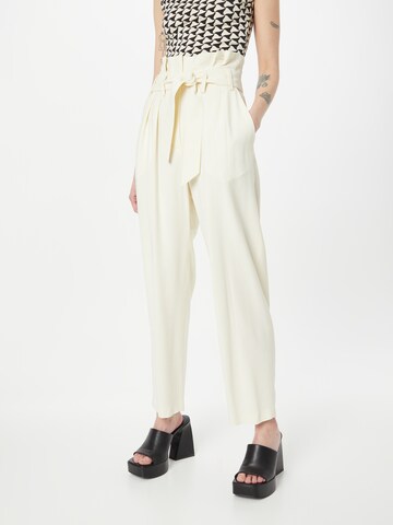 IRO Tapered Pleat-Front Pants 'SANDYA' in Beige: front