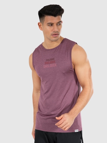 T-Shirt fonctionnel Smilodox en violet : devant