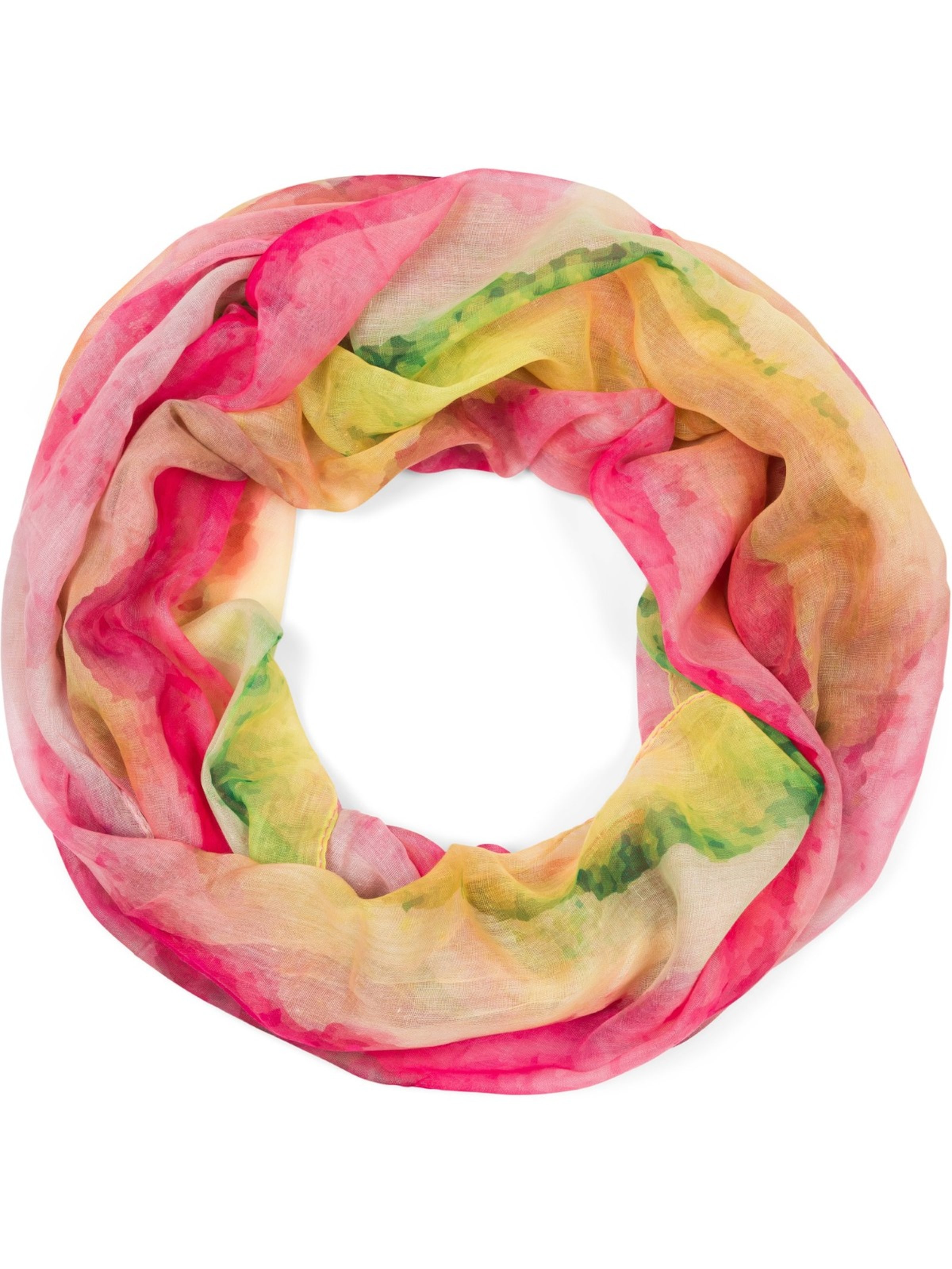 styleBREAKER Loop scarf 'Loop Aquarell Farbverlauf' in Yellow: front