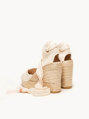 Alhamas - Sandalias 'Alpargata Cuña 10 cm' en beige