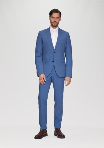 s.Oliver BLACK LABEL Slim fit Trousers with creases in Blue