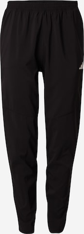 ADIDAS PERFORMANCE Tapered Workout Pants 'Own The Run' in Black: front