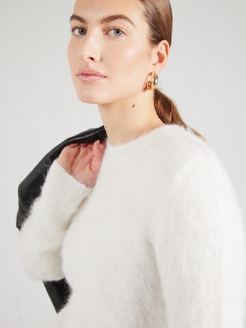 BOSS Sweater 'Fleuretty' in White