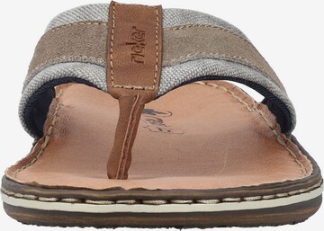 Rieker T-Bar Sandals in Brown