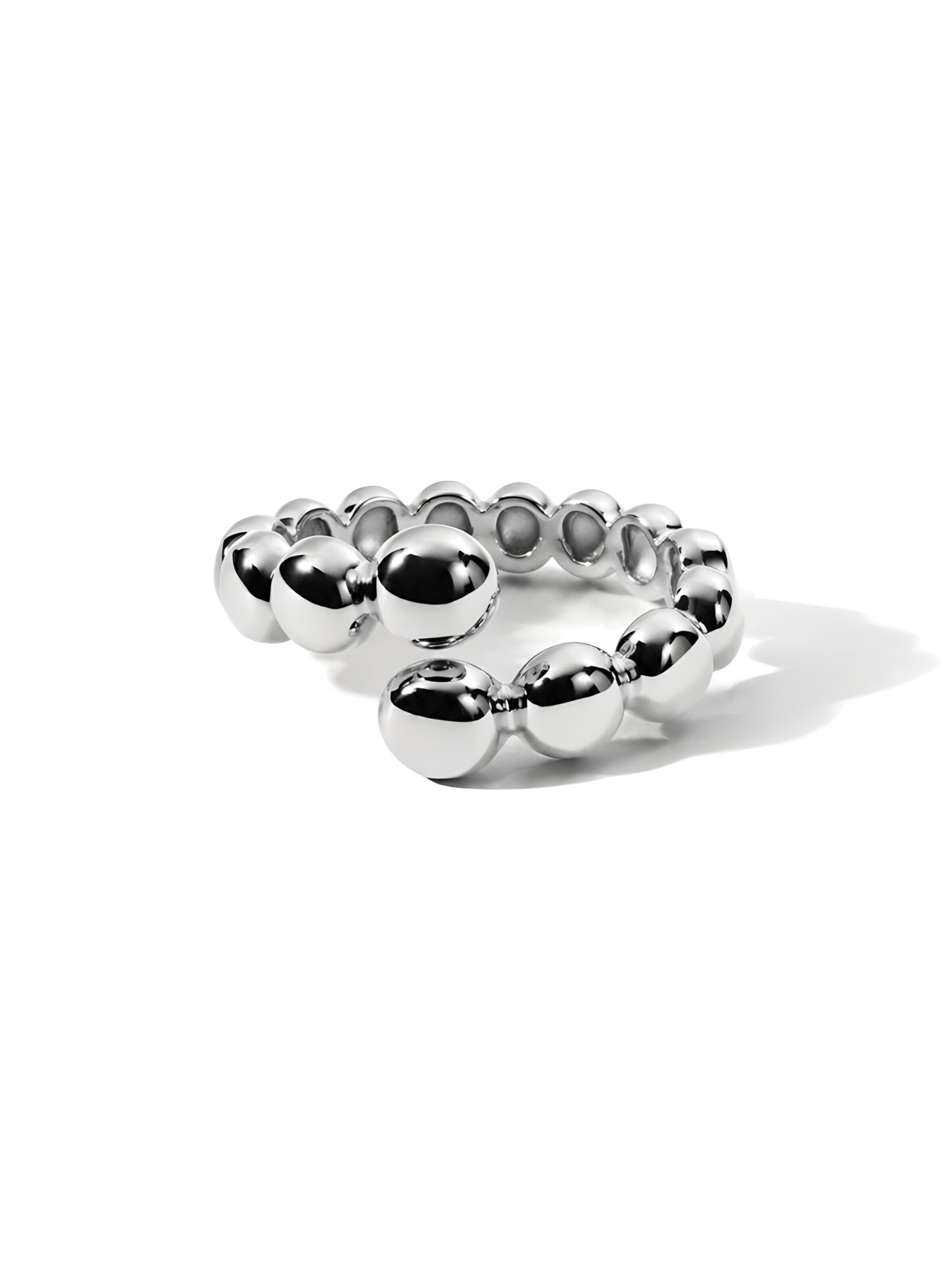 hiBALI Ring 'Bubble'‌‌‌‌ in Silber: Vorderseite
