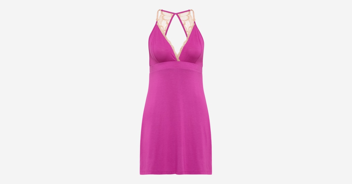 LASCANA Negligée 'Lovly Nights' in Magenta | ABOUT YOU