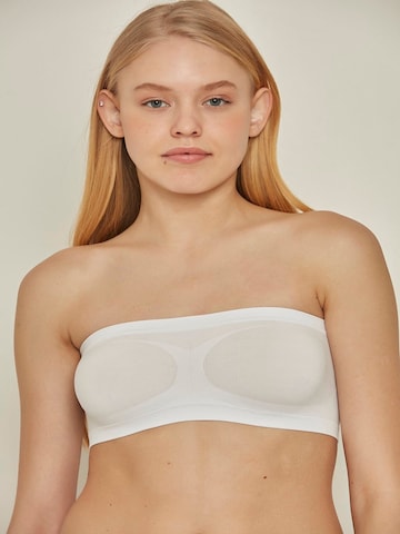C&City Bandeau Bra in White: front