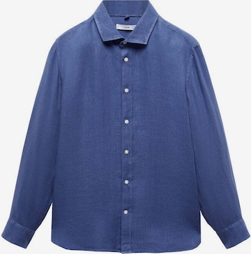 Coupe regular Chemise 'Avispag' MANGO MAN en bleu : devant