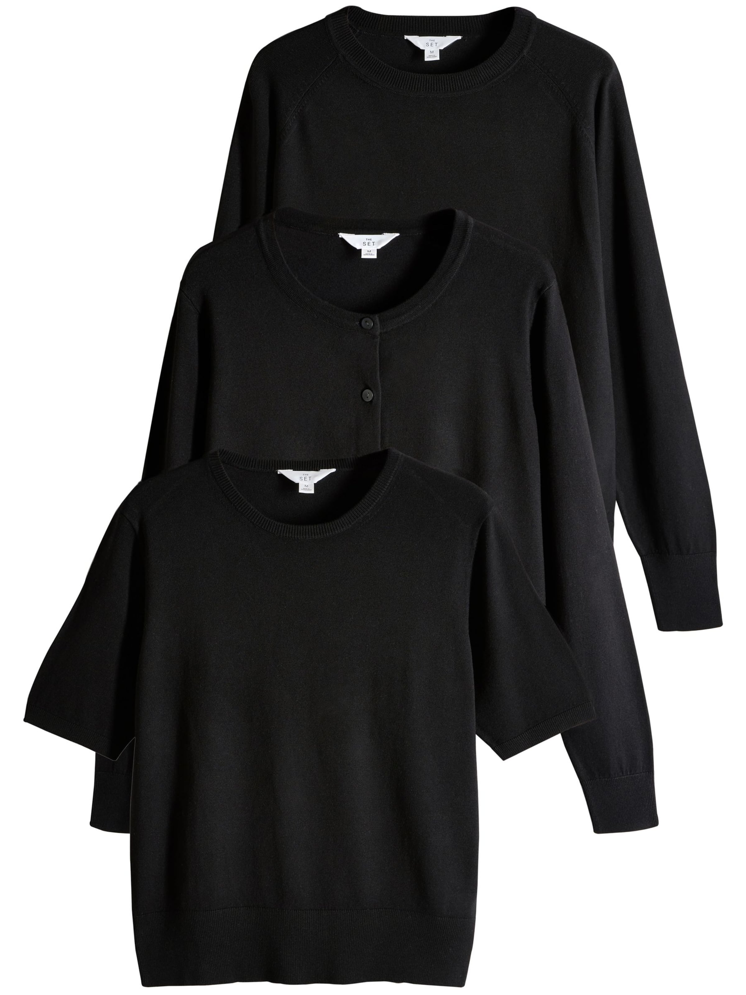 The Set Set:T-Shirt und Shirts in Schwarz: Vorderseite