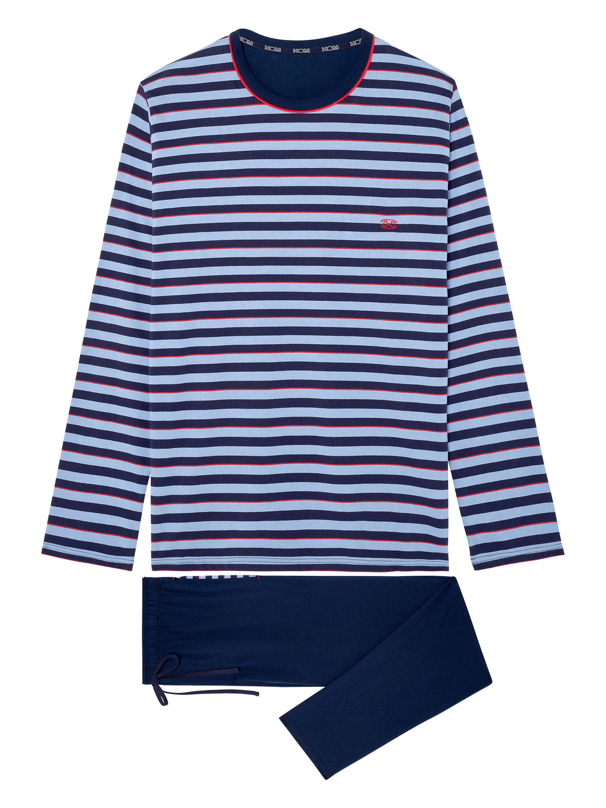 Pyjama long ' Long Sleepwear Atlantic ' HOM en bleu : devant