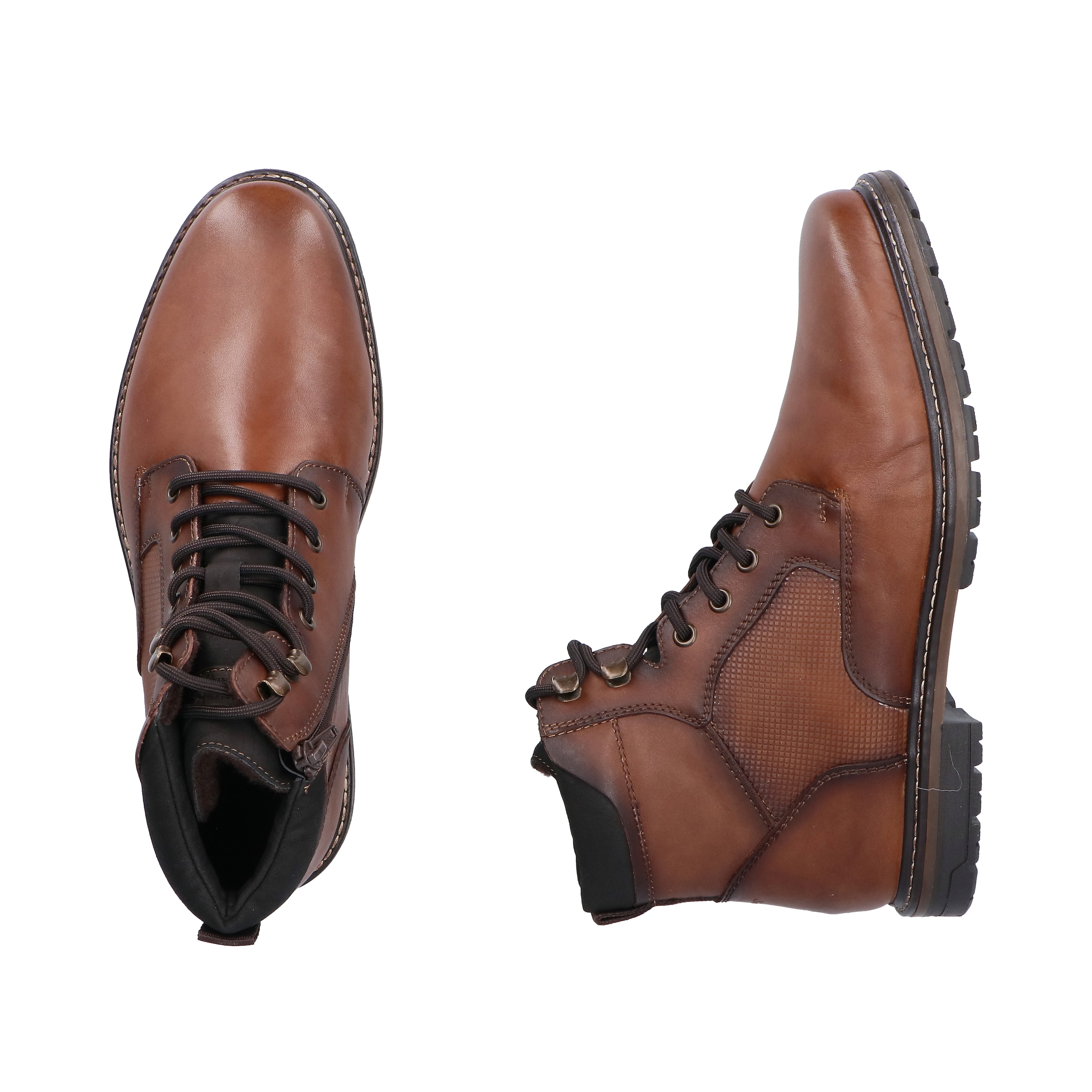 Bottes à lacets Rieker en marron