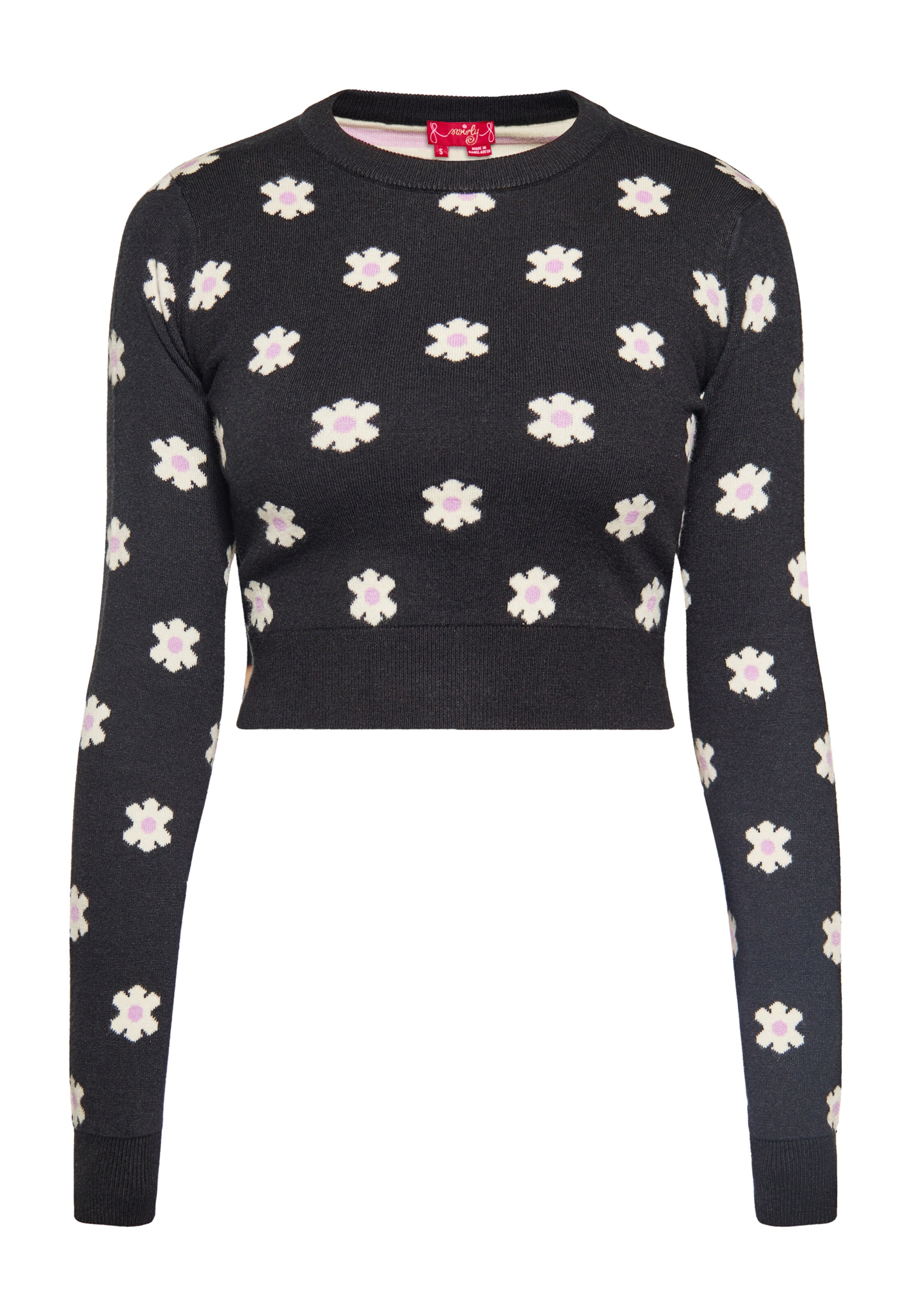 swirly Tröja i svart: framsida