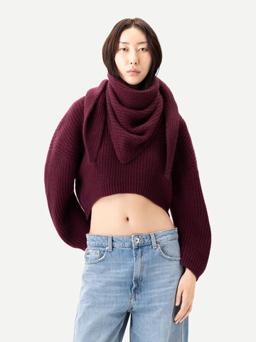 GOBI Cashmere - Jersey 'Women's Oval-Sleeve Cropped Cashmere Sweater' en rojo