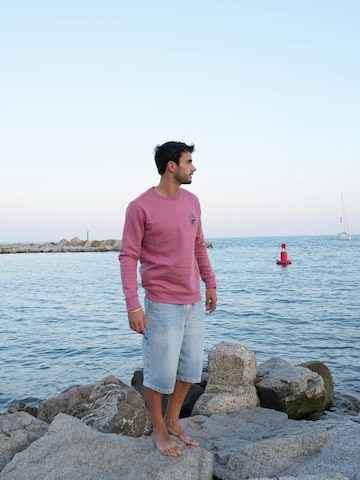 Surf Monkey Sweatshirt 'Rette das Ozean' in Pink