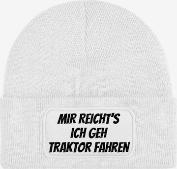 Youth Designz Mütze 'Mir reichts – Traktor fahren' in Weiß: Vorderseite
