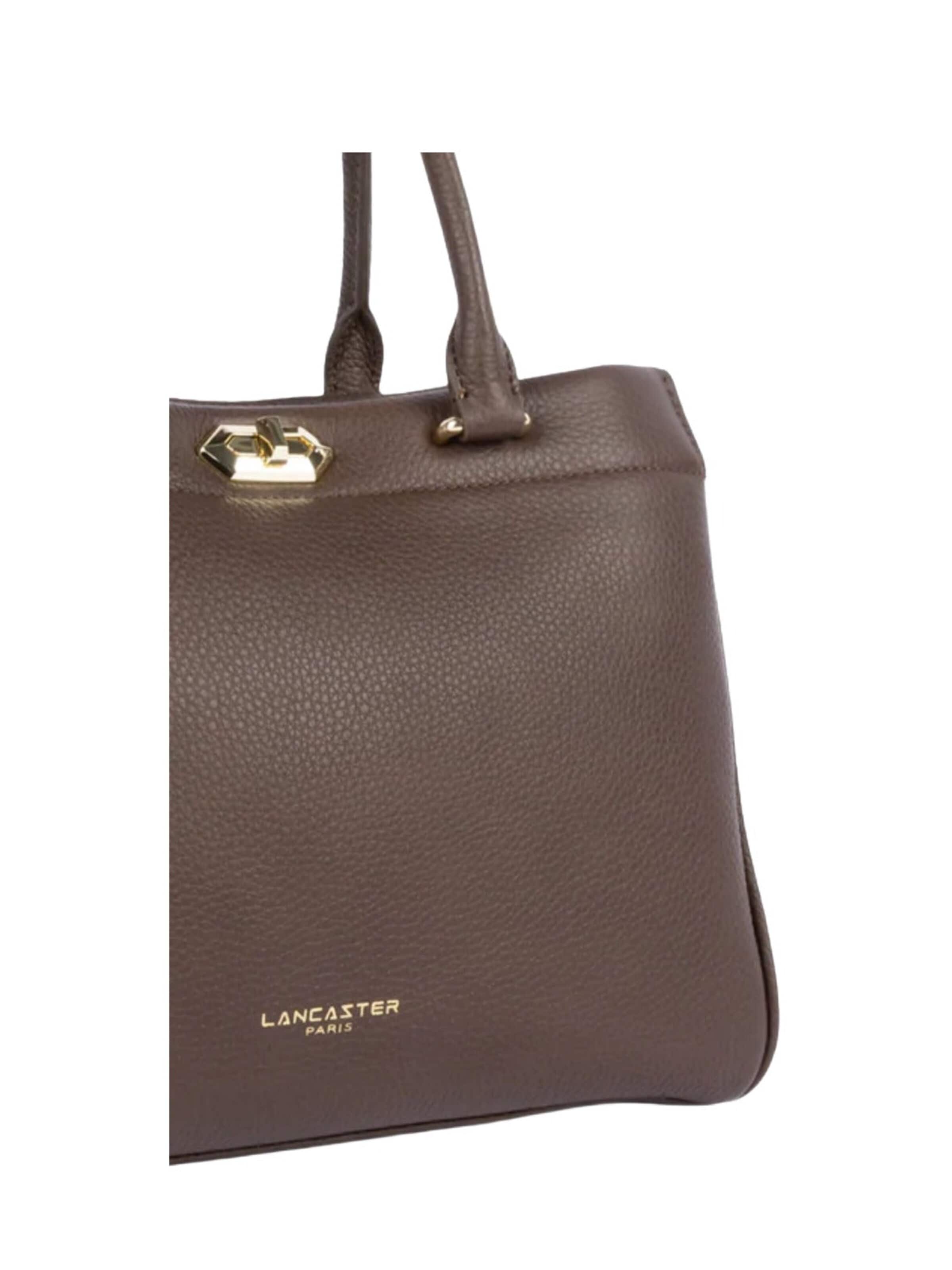 LANCASTER Paris - Bolso de mano 'Lancaster Sac cabas main Avec fermoir Mademoiselle ROMY Marron' en marrón
