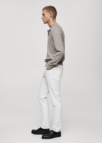 MANGO MAN Regular Jeans 'Jan' in Weiß
