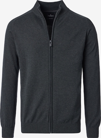 CASAMODA Strickjacke 'Basic' in Grau: Vorderseite