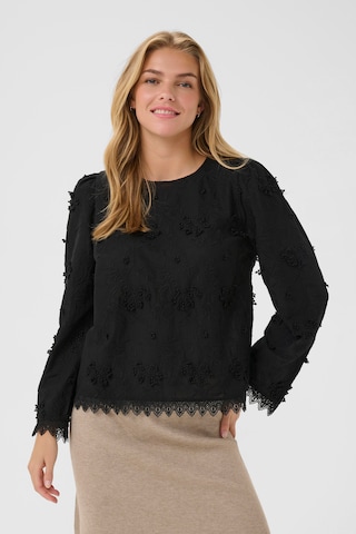 Cream Blouse 'Hilda' in Black: front