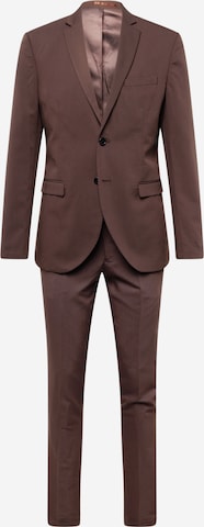 JACK & JONES Suit 'Franco' in Brown: front
