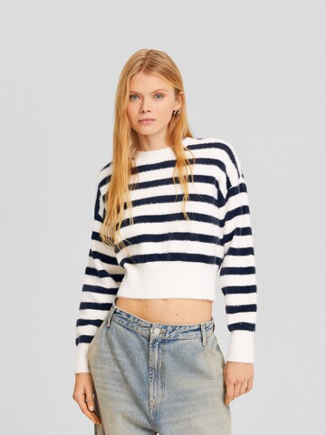 Bershka Pullover in Weiß: predná strana