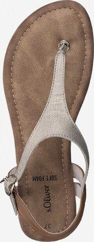 s.Oliver T-Bar Sandals in Silver