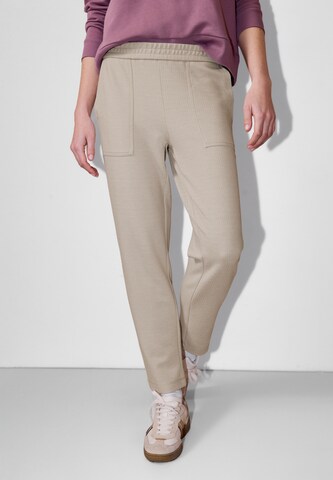 Street One Studio Tapered Pants in Beige: front