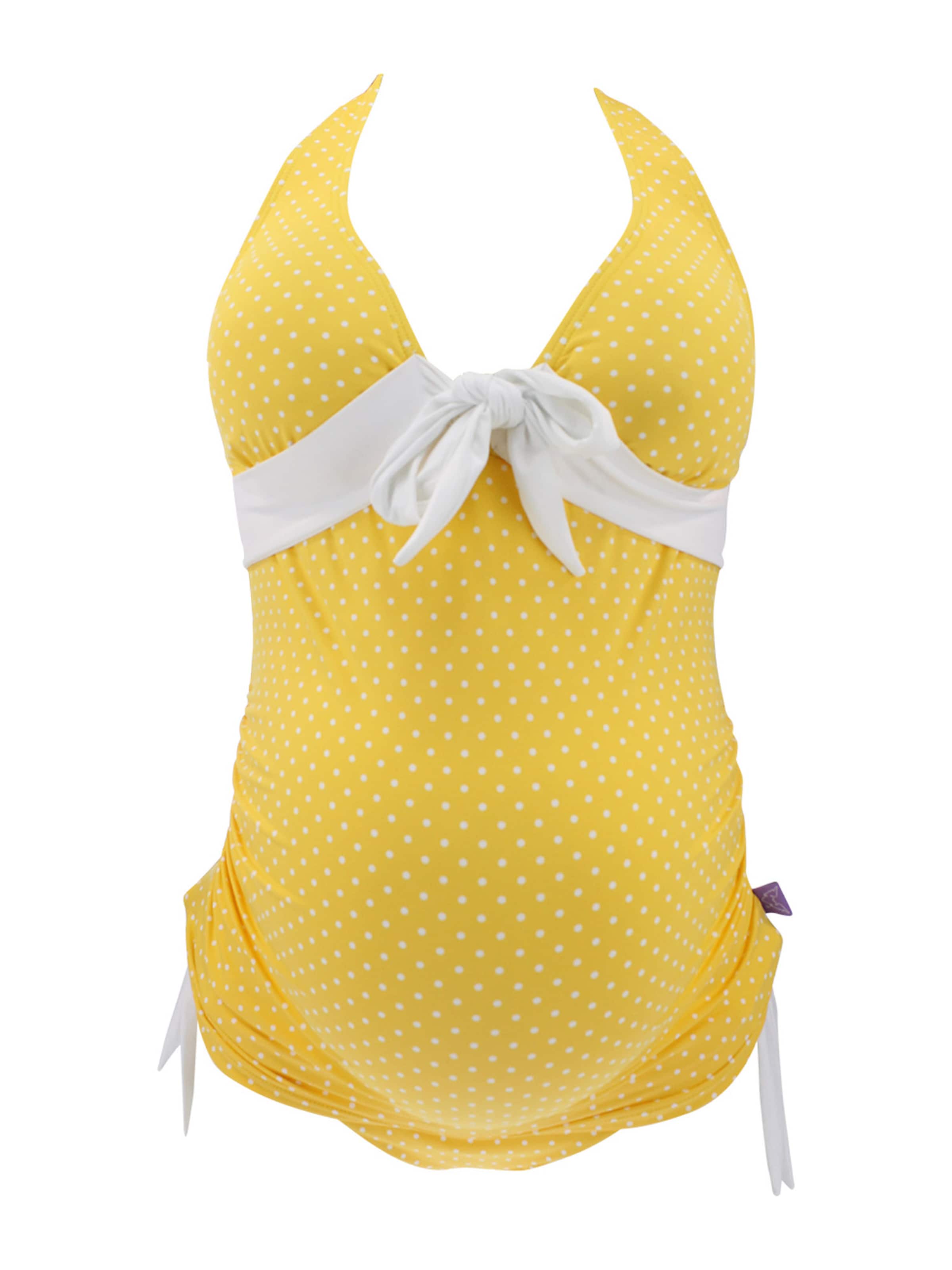 petit amour - Triángulo Tankini 'Annie' en amarillo: frente