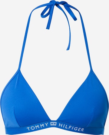 Tommy Hilfiger Underwear Triangle Bikini Top in Blue: front