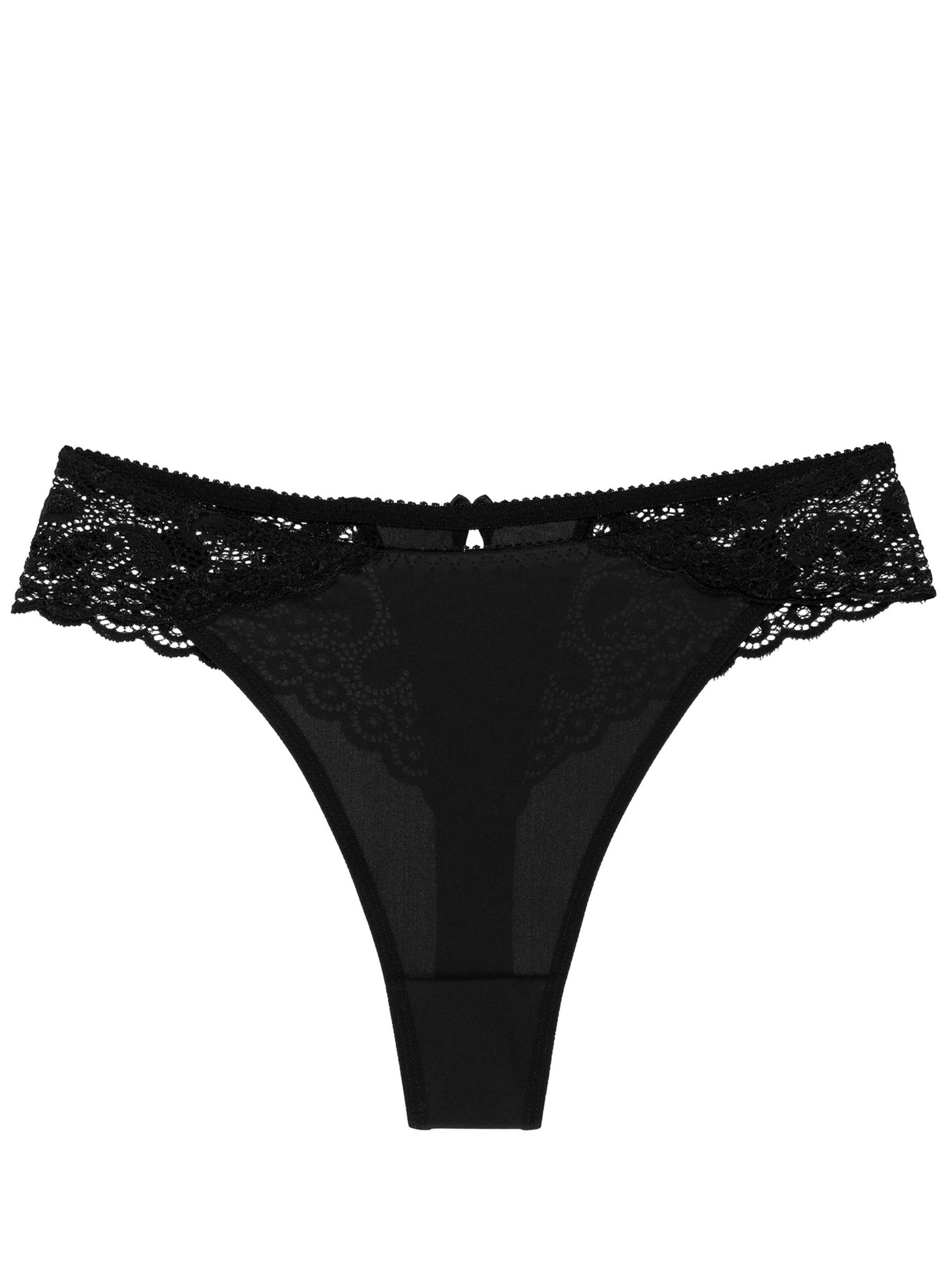 Wolbar Slip 'Tanga' in Black: front