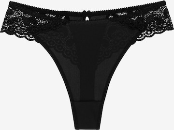 Wolbar Slip 'Tanga' in Schwarz: Vorderseite