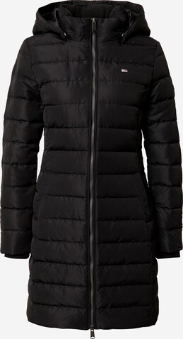 Tommy Jeans Zimní kabát – černá: přední strana